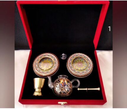 پک مخمل دو خاتم قوری هاون بزرگ-آرین گل